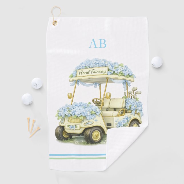 Golfhandtuch | Florales Fairway Monogramm (Insitu)