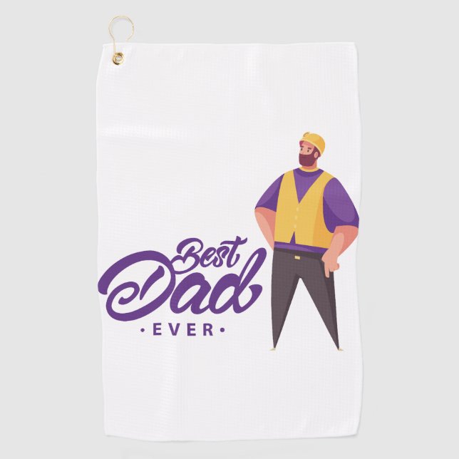 Golfhandtuch für einen König: Beste Vater Edition (Vorderseite)