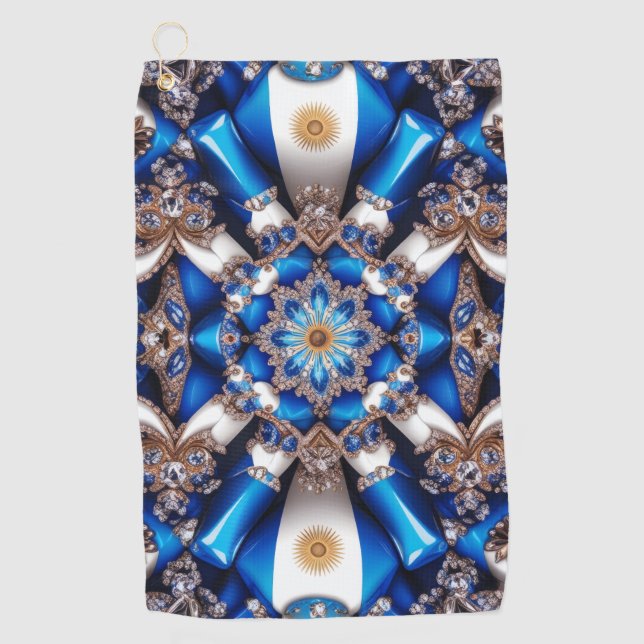 Golfhandtuch mit argentinischen Farben (Vorderseite)