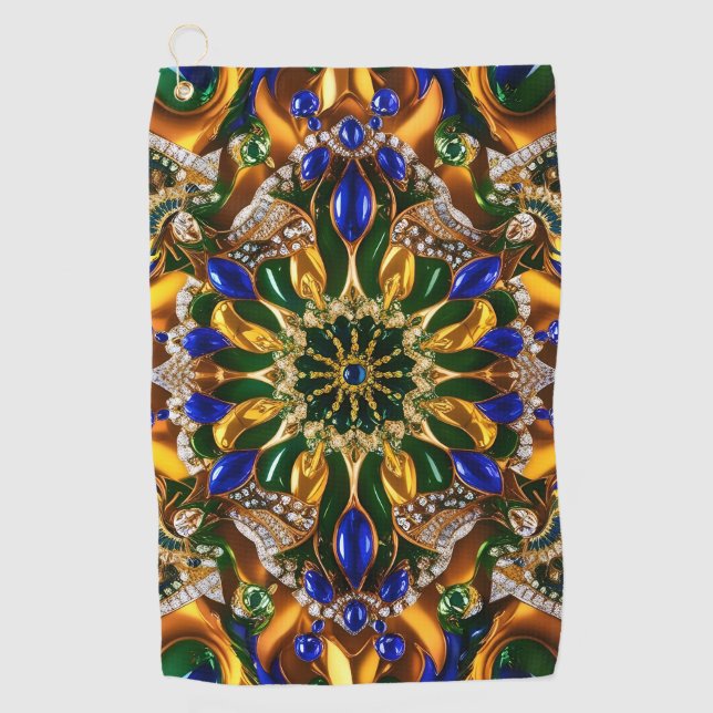 Golfhandtuch mit Brasilien Farben (Vorderseite)