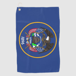 Golfhandtuch mit der Flagge von Utah Staat, USA