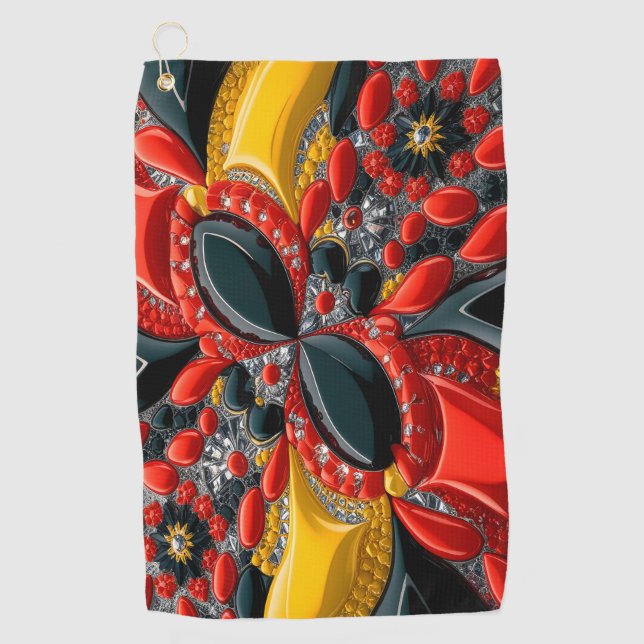 Golfhandtuch mit deutschen Farben (Vorderseite)