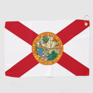 Golfhandtuch mit Fahne von Florida, USA