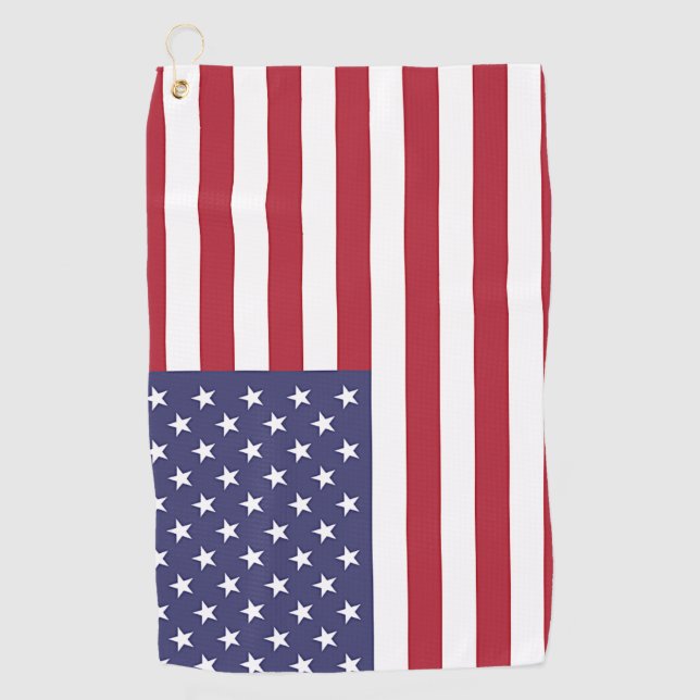 Golfhandtuch mit Fahne von USA (Vorderseite)