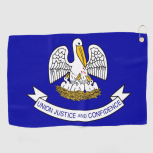Golfhandtuch mit Flagge von Louisiana, USA