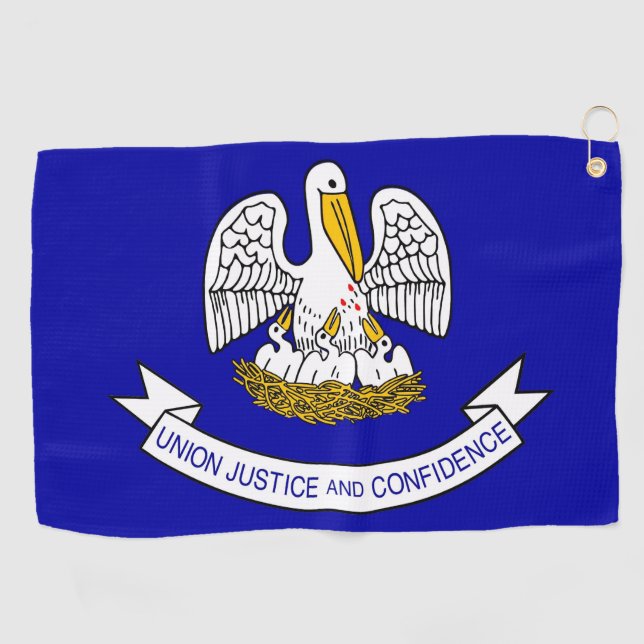 Golfhandtuch mit Flagge von Louisiana, USA (Horizontal)