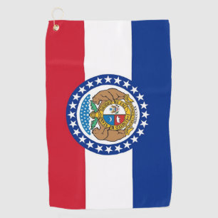 Golfhandtuch mit Flagge von Missouri