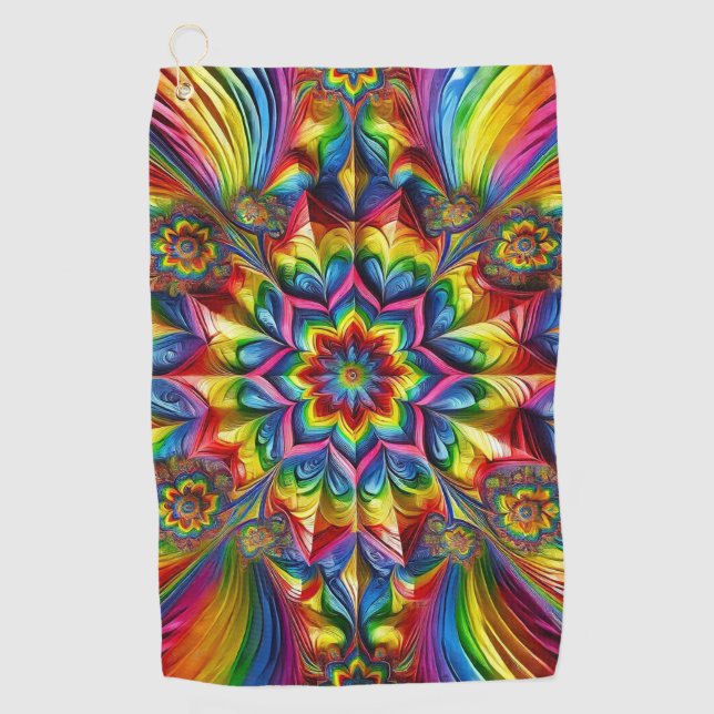 Golfhandtuch mit LGBTQ-Farben (Vorderseite)