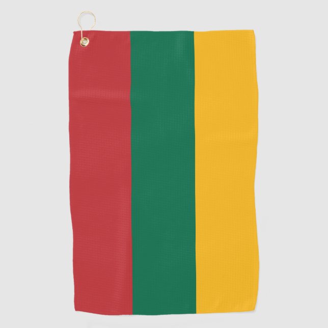 Golfhandtuch mit litauischer Flagge (Vorderseite)
