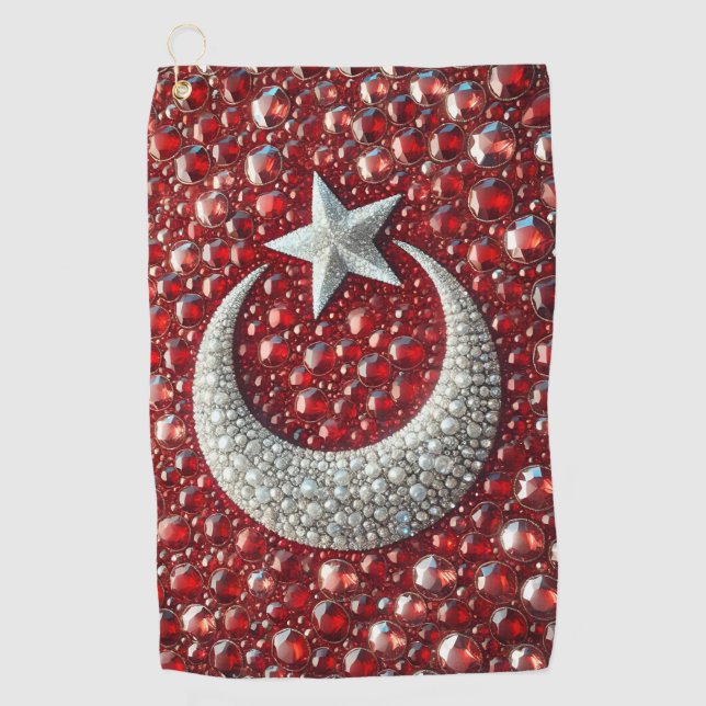 Golfhandtuch mit türkischen Farben (Vorderseite)