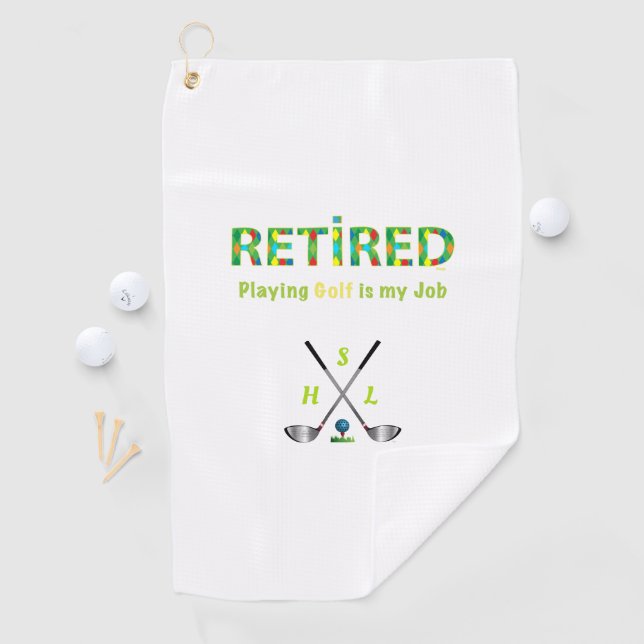 Golfhandtuch Personalisiert Monogram - Zitat nachl (Insitu)