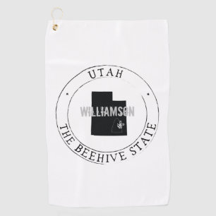 Golfhandtuch Staat Personalisiert Utah