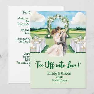 Golfhochzeit auf dem Golfplatz Einladung