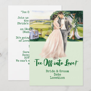 Golfhochzeit auf dem Golfplatz Einladung