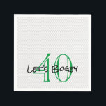 Golfing Birthday 40 LET'S BOGEY Funny Golf Ball Serviette<br><div class="desc">Golf Ball Dimples Muster in Weiß mit Custom 40 in grün, LASSE BOGEY in Schwarz. Leicht zu personalisieren Text, Textfarben, Schriftart. Spaß für JEDEN Golfer Geburtstag in JEDEM Alter! Rente Party, Geburtstag, Geburtstag, Jubiläum, Golftag, Jeden Tag! Moderner, Minimalistischer Golf Spaß. Mix und Spiel ganze Golf / Sport Kollektionen von TMCdesigns....</div>