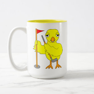 Golfing Chick Zweifarbige Tasse