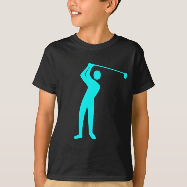 Golfing - Cyan T-Shirt (Vorderseite)