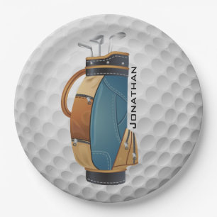 Golfing Design Paper Party Plate Pappteller