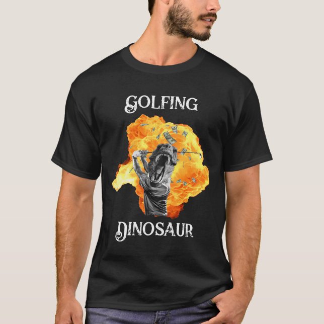 Golfing Dinosaur - Golf T - Shirt (Vorderseite)