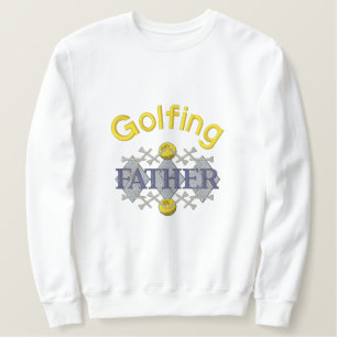 Golfing Father Besticktes Sweatshirt