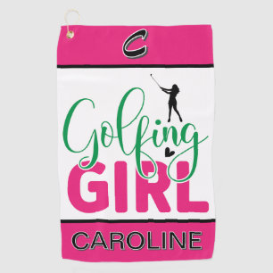 Golfing Girl individuell angepasst Golfhandtuch