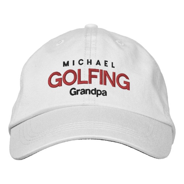 GOLFING GRANDPA Casquette réglable personnalisé V0 (Devant)