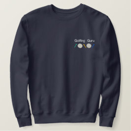 Golfing Guru Besticktes Sweatshirt