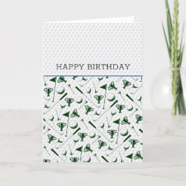 Golfing Happy Birthday Fügen Sie Ihre eigene Botsc Feiertagskarte