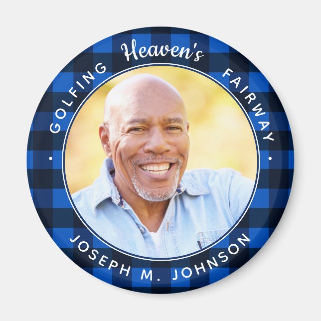 Golfing Heaven's Fairway Foto Golf Memorial Magnet (Vorne)