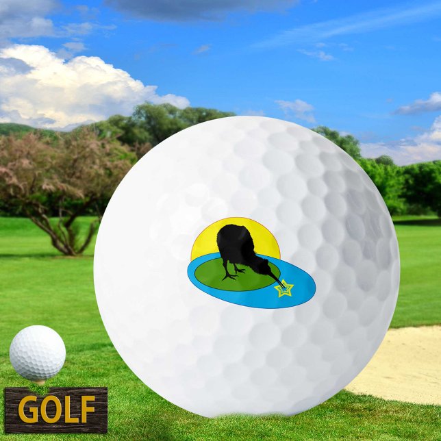 Golfing Kiwi Bird & Sport in Neuseeland Golfball (Von Creator hochgeladen)