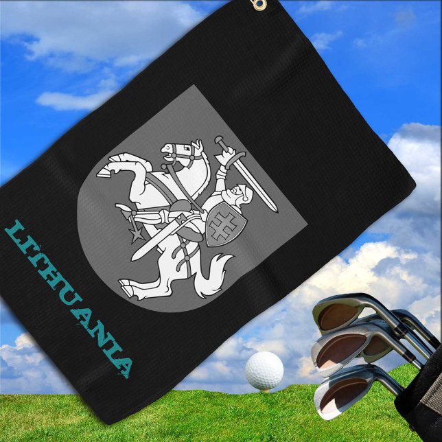 Golfing Litauen & Litauisches Wappen / Flagge Golfhandtuch (Von Creator hochgeladen)