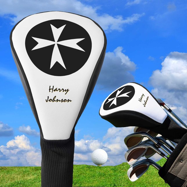 Golfing Malta, Fahne und mit Monogramm Malteserkre Golf Headcover (Von Creator hochgeladen)