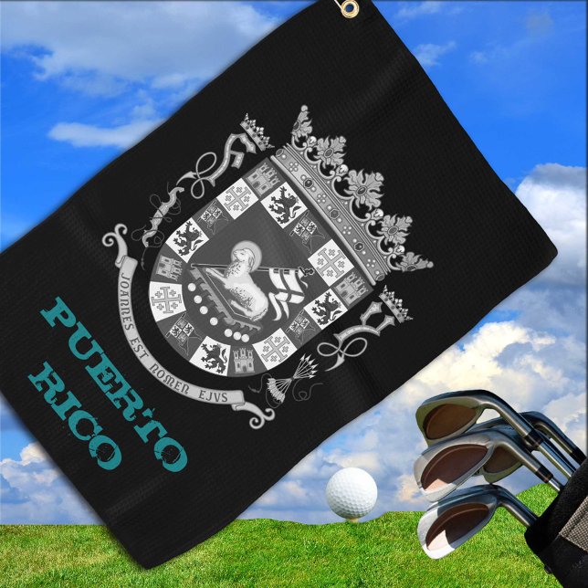 Golfing Puerto Rico Wappen / Flagge Golfhandtuch (Von Creator hochgeladen)