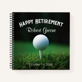 Golfing Retirement Gästebuch Notizbuch