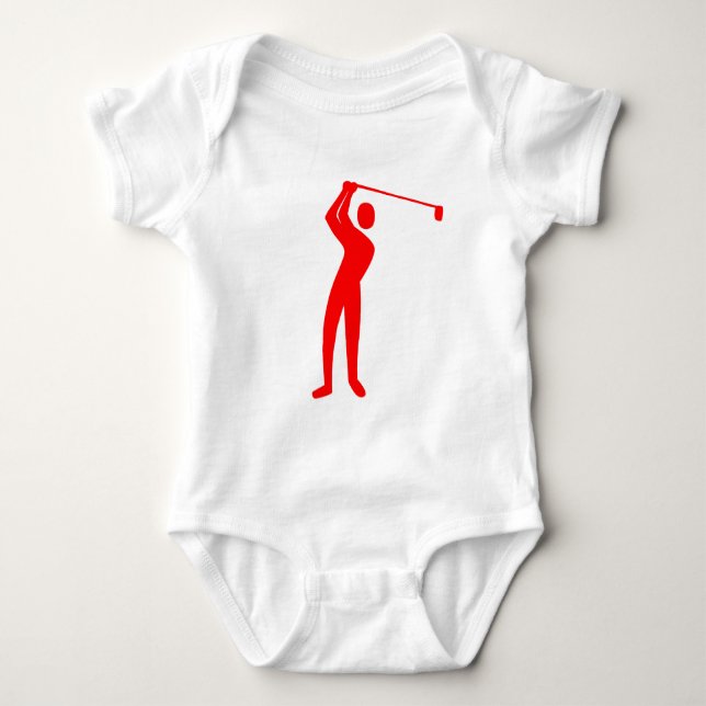 Golfing - Rot Baby Strampler (Vorderseite)