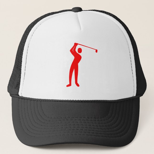 Golfing - Rot Truckerkappe (Vorderseite)