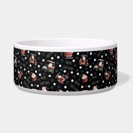 Golfing Santa on Black Napf