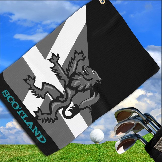 Golfing Scotland & Rampant, Schottische Flagge Golfhandtuch (Von Creator hochgeladen)