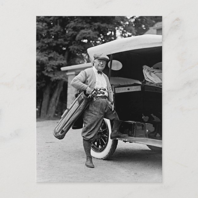 Golfing Senator, 1920er Postkarte (Vorderseite)