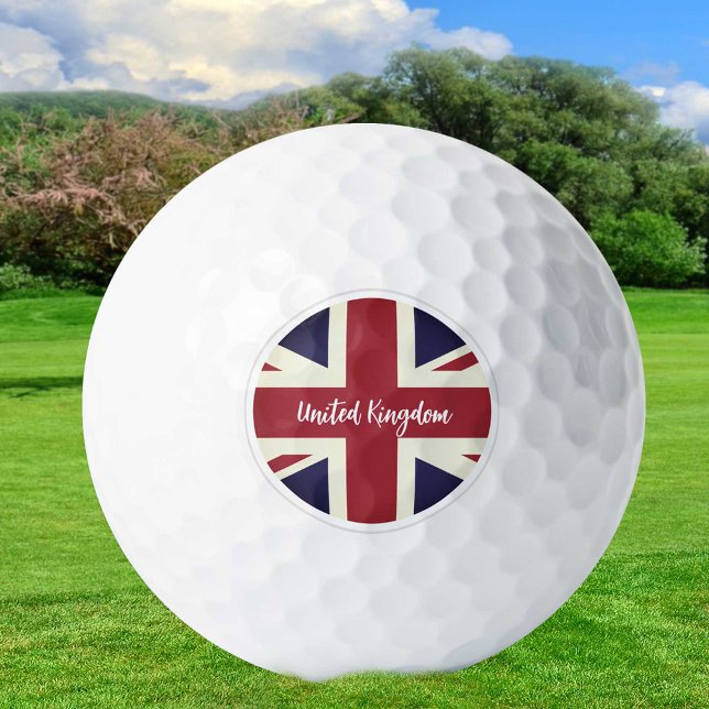 Golfing United Kingdom & British Flag / Vintag Golfball (Von Creator hochgeladen)