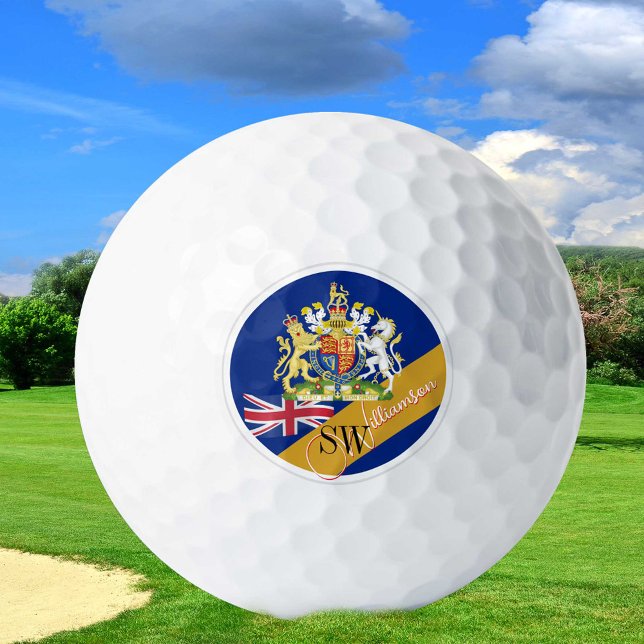 Golfing United Kingdom & Monogram, Britische Flagg Golfball (Von Creator hochgeladen)