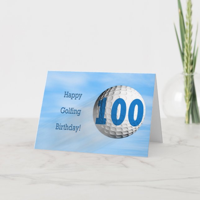 Golfkarte zum 100. Geburtstag Karte (Vorderseite)