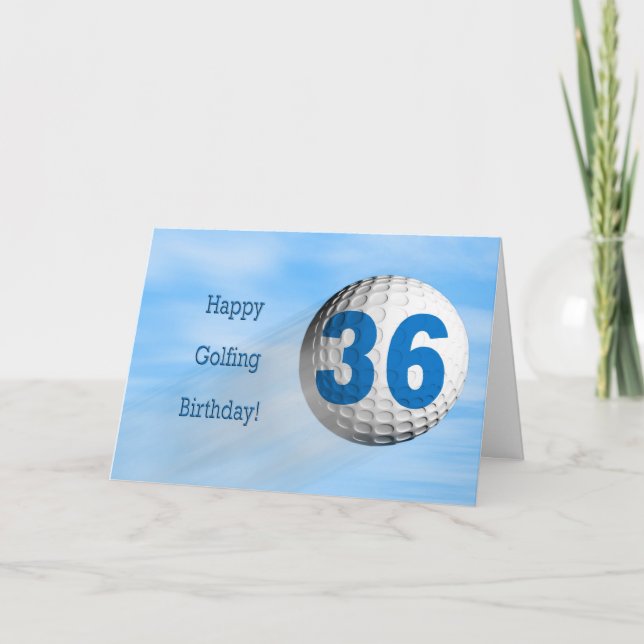 Golfkarte zum 36. Geburtstag Karte (Vorderseite)