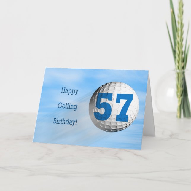 Golfkarte zum 57. Geburtstag Karte (Vorderseite)