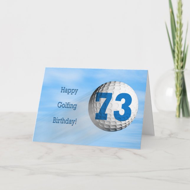 Golfkarte zum 73. Geburtstag Karte (Vorderseite)