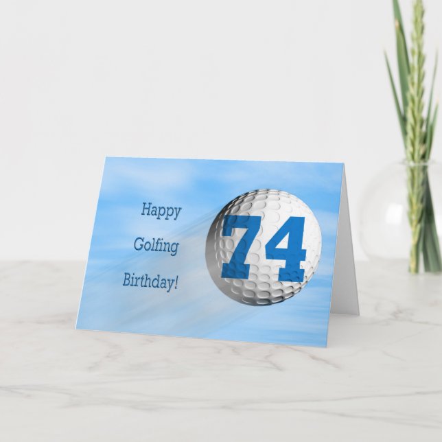 Golfkarte zum 74. Geburtstag Karte (Vorderseite)