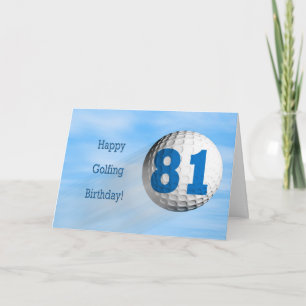 Golfkarte zum 81. Geburtstag Karte