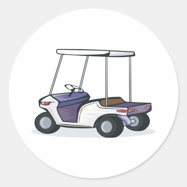Golfkartographie Runder Aufkleber (Vorderseite)