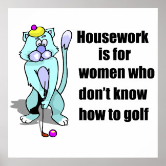 Golfkatze Poster