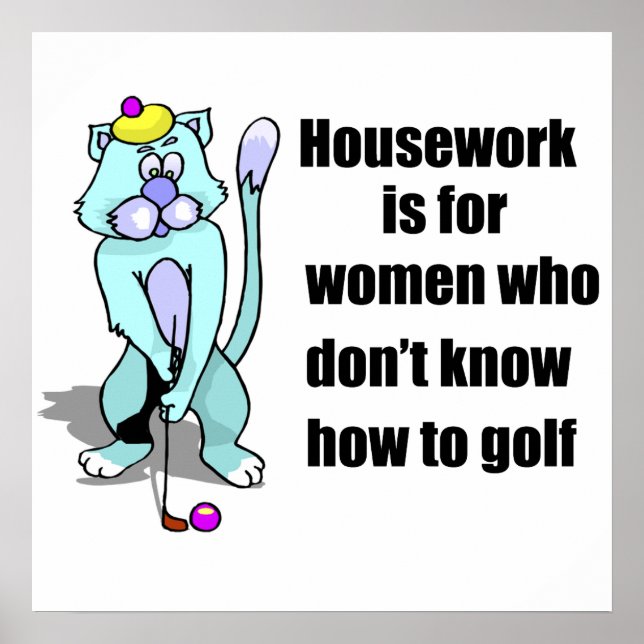 Golfkatze Poster (Vorne)